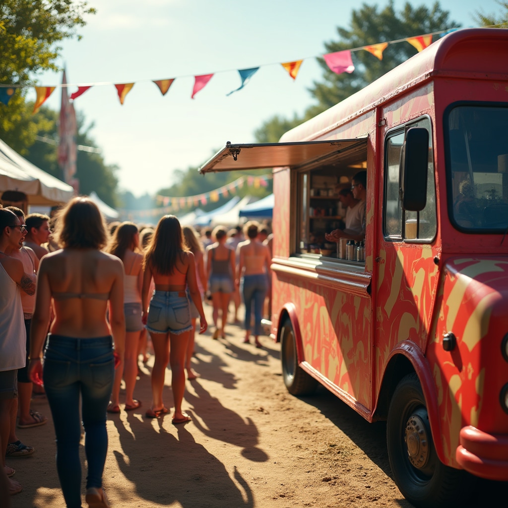 Food truck podczas festiwalu gastronomicznego
